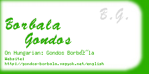 borbala gondos business card